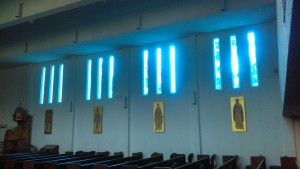 Church wanting blue glass- window film solution