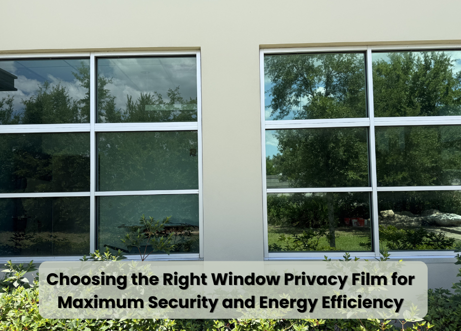Choosing the Right Window Privacy Film for Maximum Security and Energy Efficiency